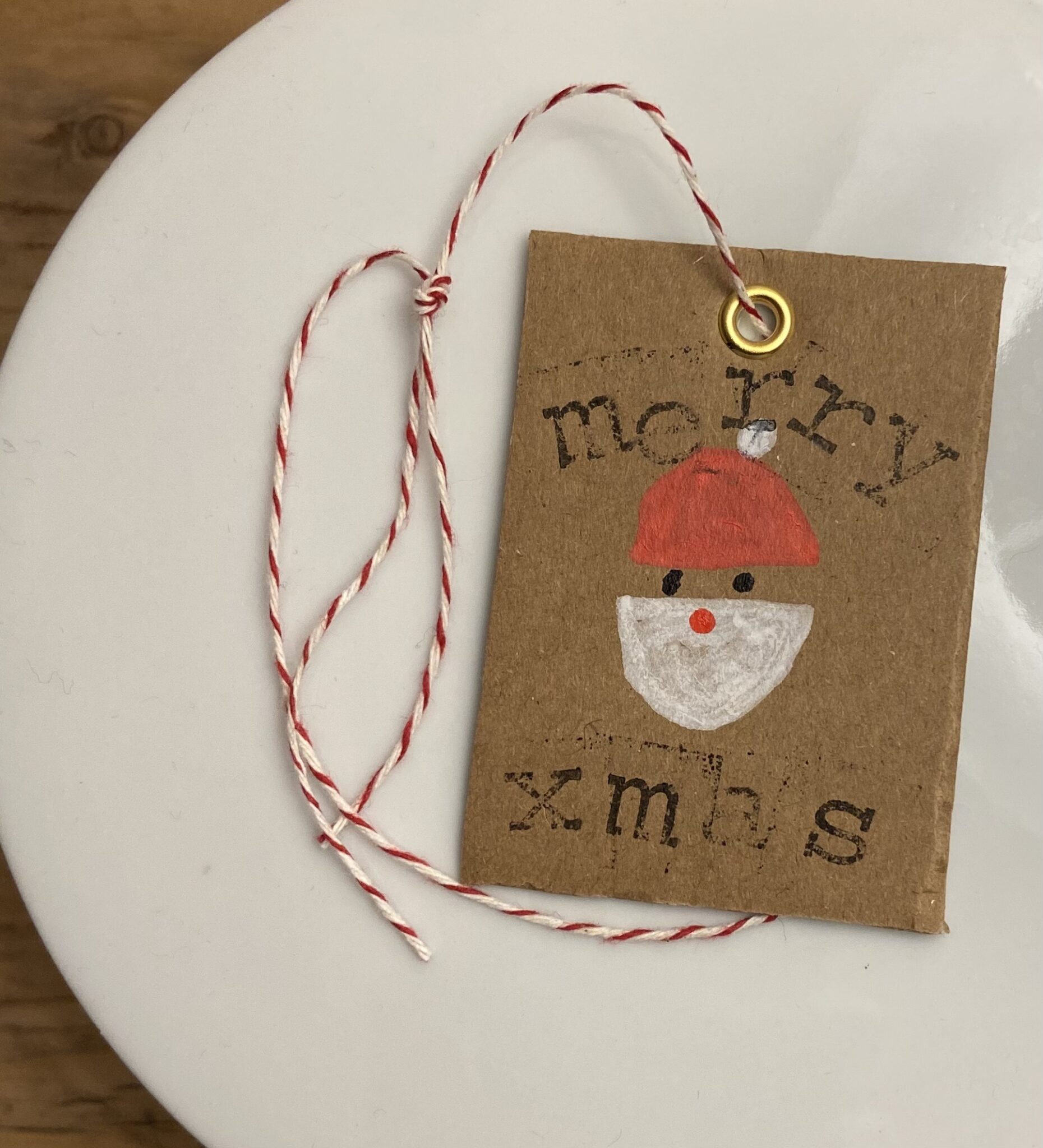 Upcycling Geschenkanhänger Weihnachten